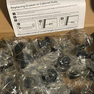 Ravinte 20 pc Black Cabinet Drawer Pulls